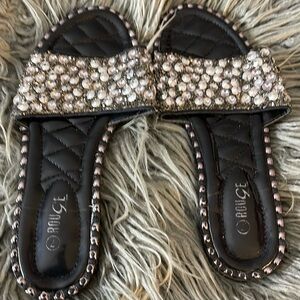 Women’s 7 Rhinestone Flip Flop Sandals Casual Beach Pool Party Vaca